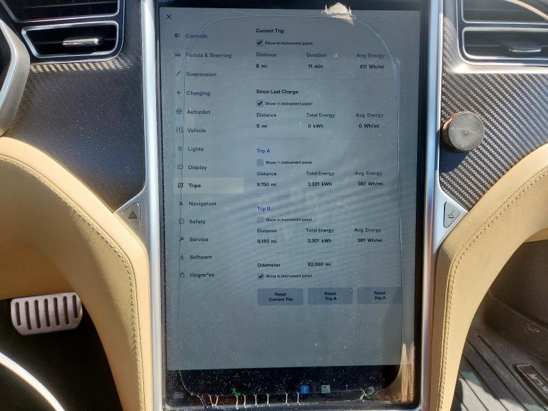 5YJSA1E40GF145137 - 2016 TESLA MODEL S Boz foto 9