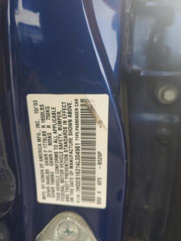 1HGES16314L004961 - 2004 HONDA CIVIC DX VP Mavi foto 12