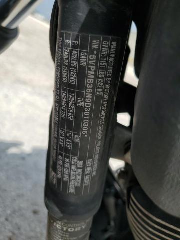 5VPMB36N9D3010306 - 2013 VICTORY MOTORCYCLES JUDGE Qara foto 9