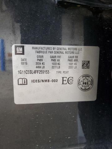 1G11C5SL4FF259153 - 2015 CHEVROLET MALIBU 1LT 灰色 照片 13