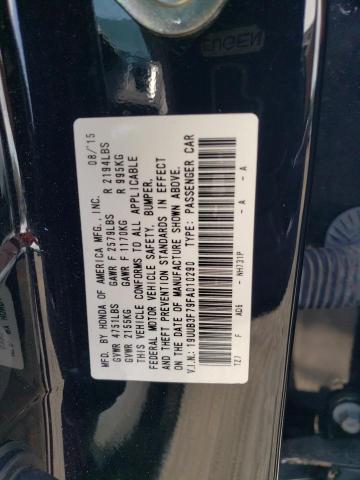 19UUB3F79FA010290 - 2015 ACURA TLX ADVANCE BLACK photo 12