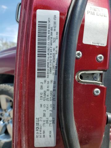 1C6RR7TT8KS609525 - 2019 RAM 1500 CLASS SLT 栗色 照片 12