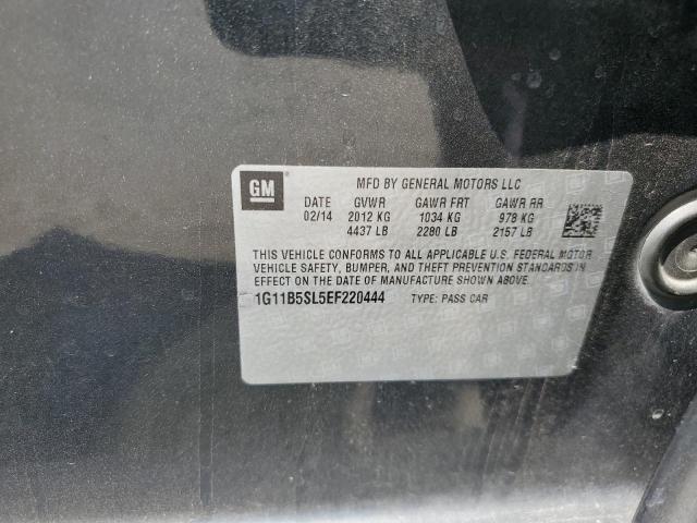 1G11B5SL5EF220444 - 2014 CHEVROLET MALIBU LS BLACK photo 12