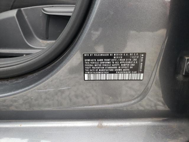 3VW2K7AJXDM257024 - 2013 VOLKSWAGEN JETTA BASE Grau Foto 12