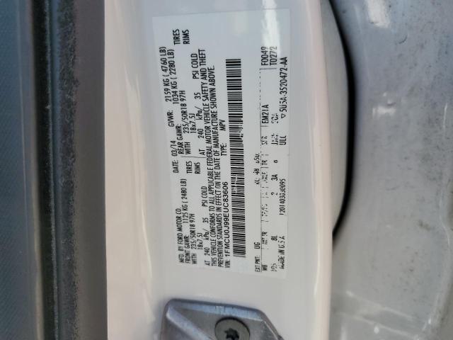 1FMCU0J99EUC83606 - 2014 FORD ESCAPE TITANIUM WHITE photo 13