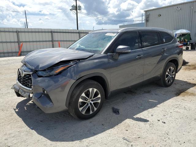 5TDGZRAH4NS124953 - 2022 TOYOTA HIGHLANDER XLE GRAY photo 1