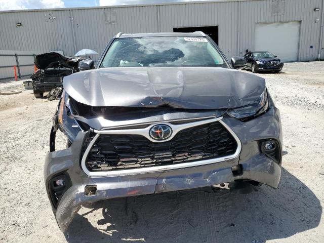 5TDGZRAH4NS124953 - 2022 TOYOTA HIGHLANDER XLE GRAY photo 5