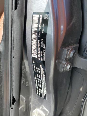 ZARFAEDN2H7555776 - 2017 ALFA ROMEO GIULIA Q4 灰色 照片 12