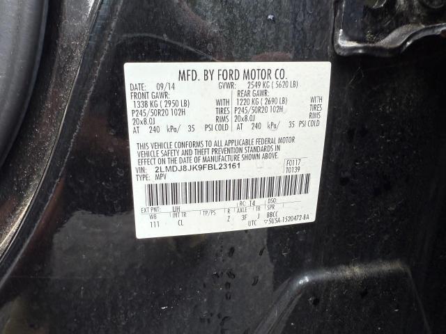 2LMDJ8JK9FBL23161 - 2015 LINCOLN MKX BLACK photo 10