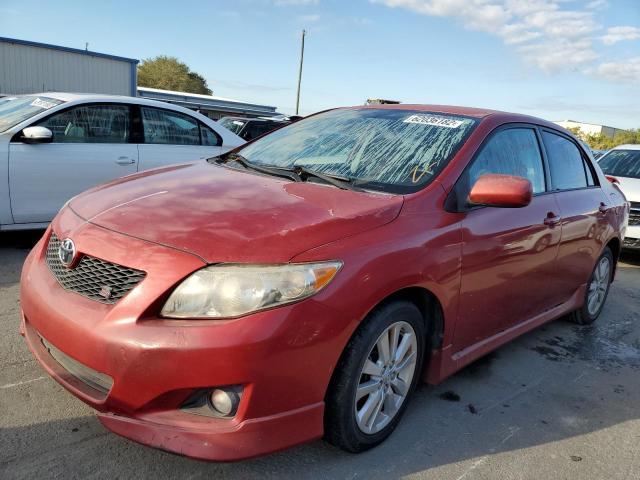 1NXBU4EEXAZ266107 - 2010 TOYOTA COROLLA BASE RED photo 2