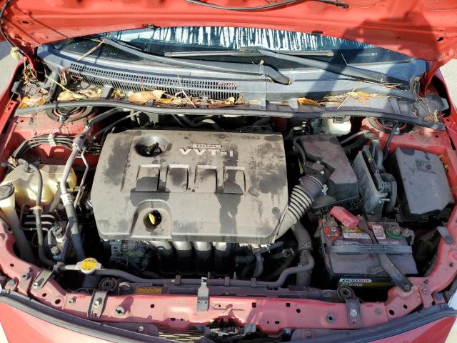 1NXBU4EEXAZ266107 - 2010 TOYOTA COROLLA BASE RED photo 7