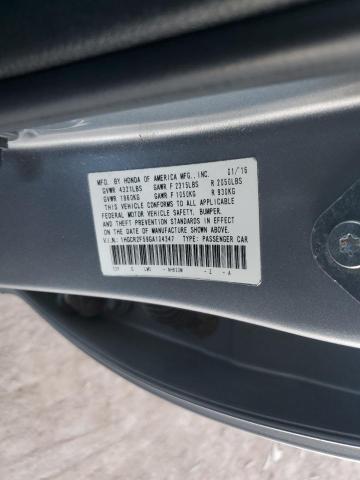 1HGCR2F59GA104347 - 2016 HONDA ACCORD SPORT GRAY photo 12