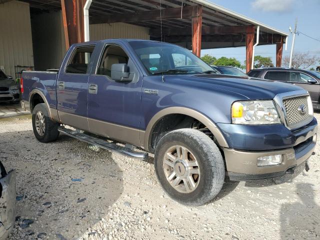 1FTPW14585FA22809 - 2005 FORD F150 SUPERCREW BLUE photo 4