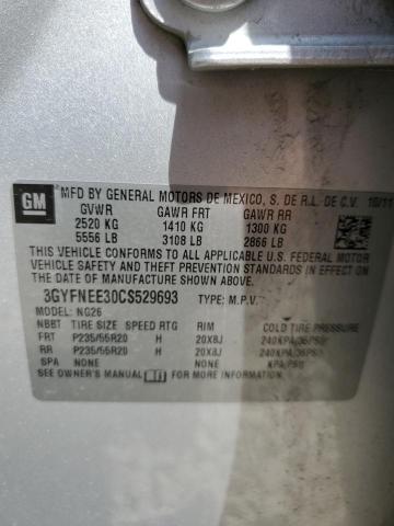 3GYFNEE30CS529693 - 2012 CADILLAC SRX PERFORMANCE COLLECTION Argent photo 13