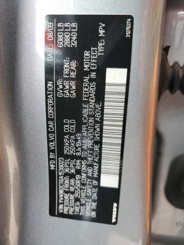 YV4982CT6A1539023 - 2010 VOLVO XC90 SILVER photo 13