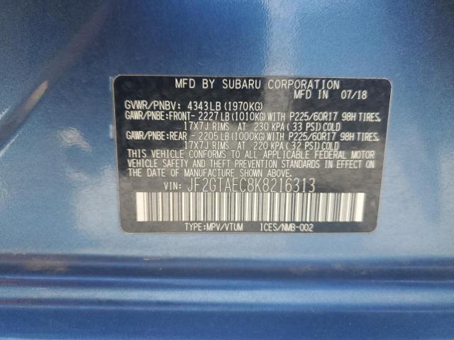 JF2GTAEC8K8216313 - 2019 SUBARU CROSSTREK PREMIUM Blau Foto 13