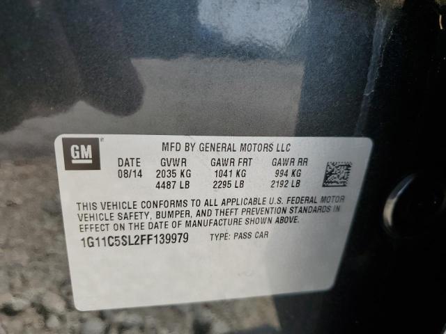 1G11C5SL2FF139979 - 2015 CHEVROLET MALIBU 1LT 灰色 照片 12