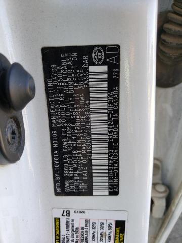 2T1KU40E39C036154 - 2009 TOYOTA MATRIX 白色 照片 12