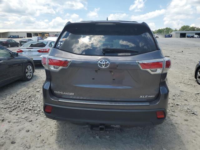 5TDJKRFH6GS303517 - 2016 TOYOTA HIGHLANDER XLE GRAY photo 6