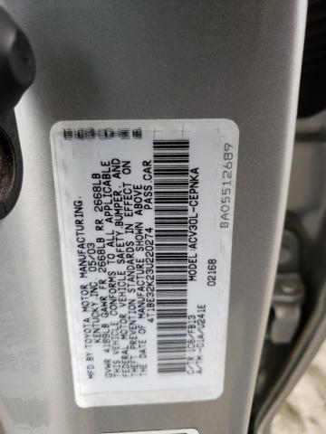 4T1BE32K23U220274 - 2003 TOYOTA CAMRY-V6 S LE SILVER photo 12