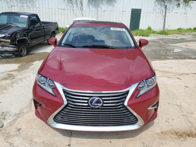 JTHBW1GG4H2155830 - 2017 LEXUS ES 300H RED photo 5