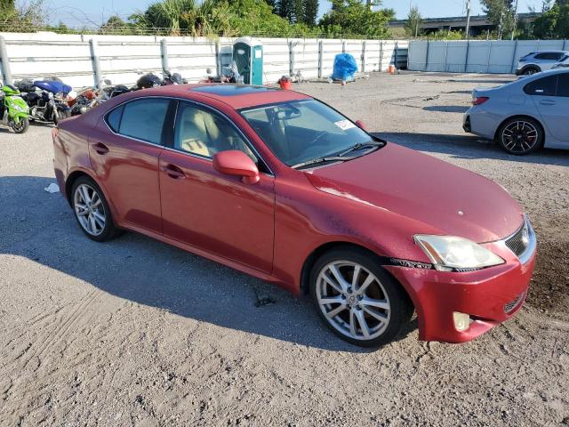 JTHBK262372024927 - 2007 LEXUS IS 250 RED photo 4