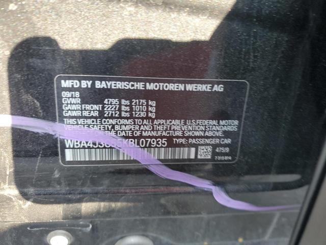 WBA4J3C55KBL07935 - 2019 BMW 430XI GRAN COUPE CHARCOAL photo 13