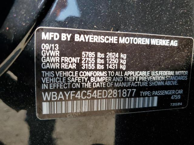WBAYF4C54ED281877 - 2014 BMW 740 LXI CHARCOAL photo 12