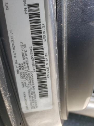 4S3BL616497216993 - 2009 SUBARU LEGACY 2.5I SILVER photo 12