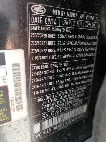 SALGV2TF3EA190561 - 2014 LAND ROVER RANGE ROVE AUTOBIOGRAPHY BLACK photo 13