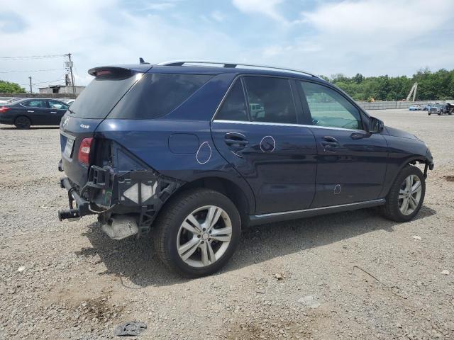 4JGDA5HB2FA457375 - 2015 MERCEDES-BENZ ML 350 4MATIC BLUE photo 3