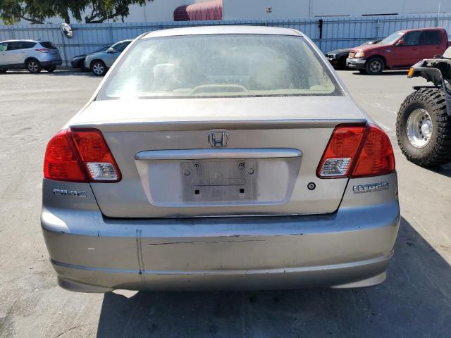 JHMES96655S021582 - 2005 HONDA CIVIC HYBRID GRAY photo 6