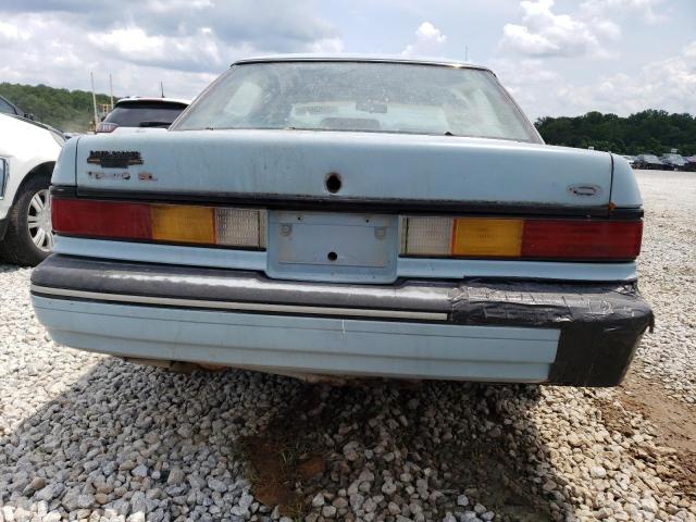 2FAPP36XXLB193038 - 1990 FORD TEMPO GL BLUE photo 6