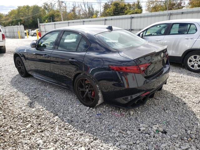 ZARFAEAV9H7516557 - 2017 ALFA ROMEO GIULIA QUADRIFOGLIO BLACK photo 3