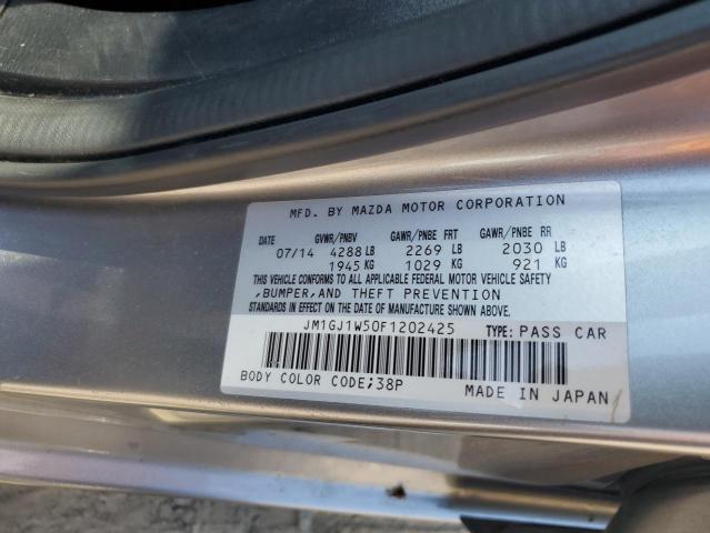 JM1GJ1W50F1202425 - 2015 MAZDA 6 GRAND TOURING SILVER photo 12