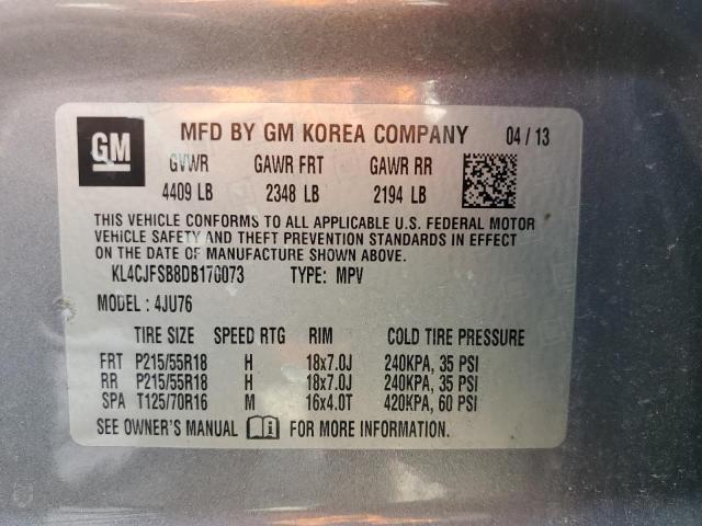 KL4CJFSB8DB170073 - 2013 BUICK ENCORE CONVENIENCE 灰色 照片 12