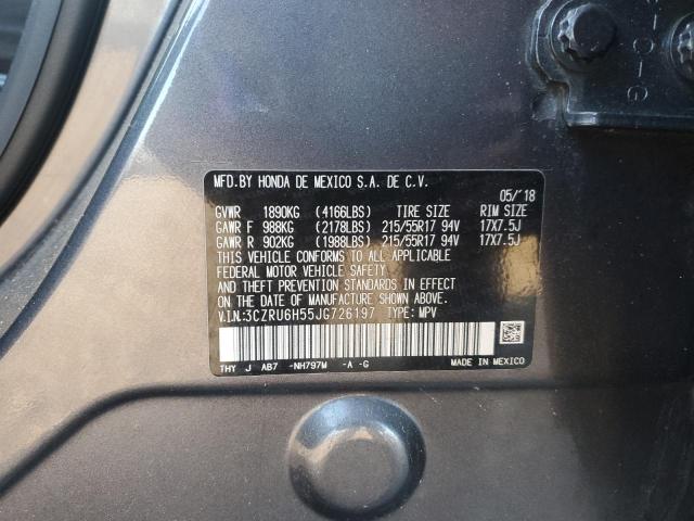 3CZRU6H55JG726197 - 2018 HONDA HR-V EX Gris foto 13
