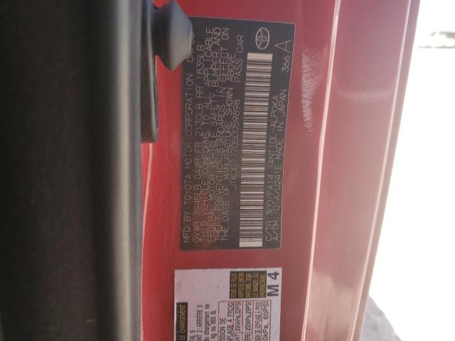 JTKDE177050059898 - 2005 TOYOTA SCION TC RED photo 12