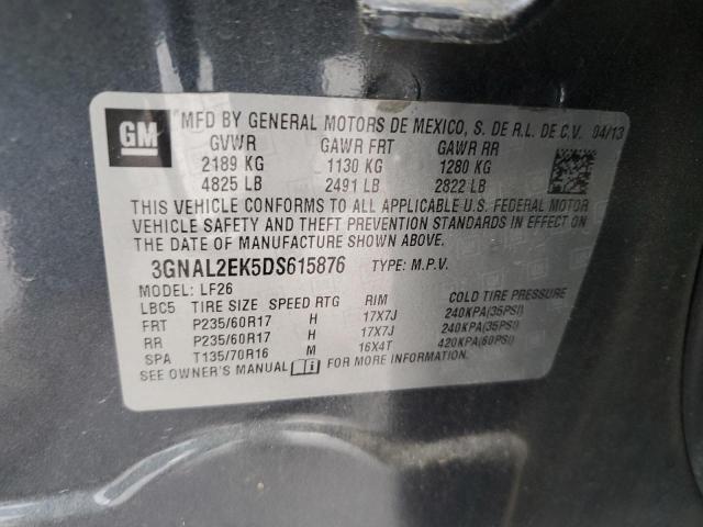 3GNAL2EK5DS615876 - 2013 CHEVROLET CAPTIVA LS 灰色 照片 12