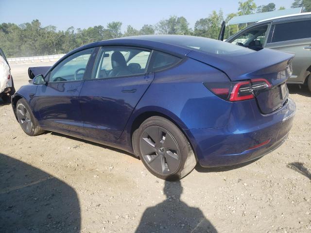 5YJ3E1EB2NF265574 - 2022 TESLA MODEL 3 BLUE photo 2