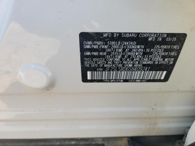 JF2SLSRD6SH409241 - 2025 SUBARU FORESTER LIMITED WHITE photo 14
