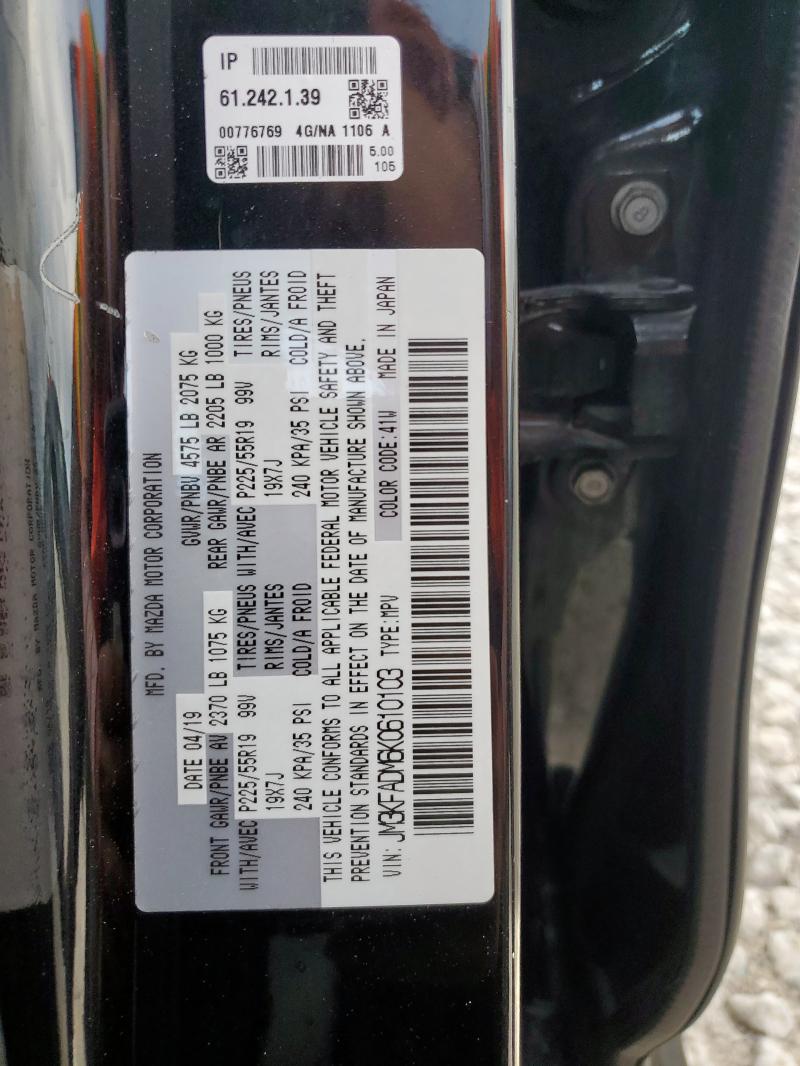 JM3KFADM6K0610103 - 2019 MAZDA CX-5 GRAND TOURING BLACK photo 13