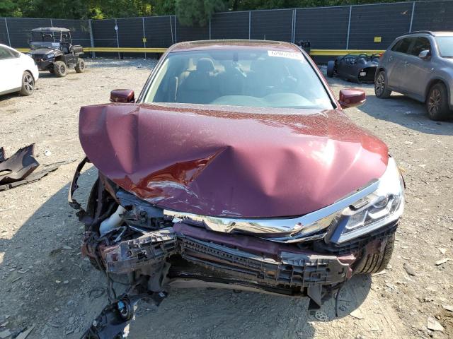 1HGCR2F81GA094519 - 2016 HONDA ACCORD EXL RED photo 5