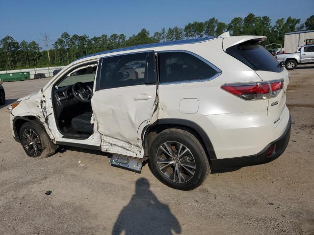 5TDKKRFH6GS144261 - 2016 TOYOTA HIGHLANDER XLE WHITE photo 2