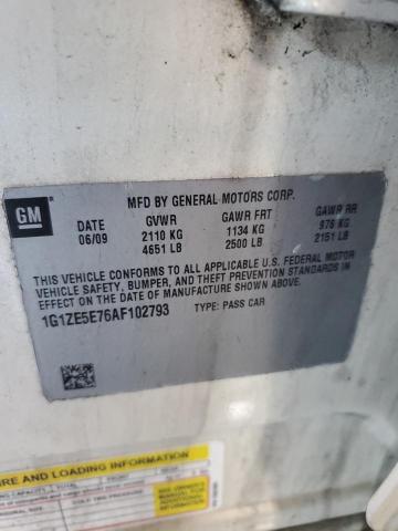 1G1ZE5E76AF102793 - 2010 CHEVROLET MALIBU LTZ WHITE photo 12