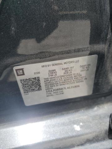 1G1JG6SB7L4131806 - 2020 CHEVROLET SONIC CHARCOAL photo 12