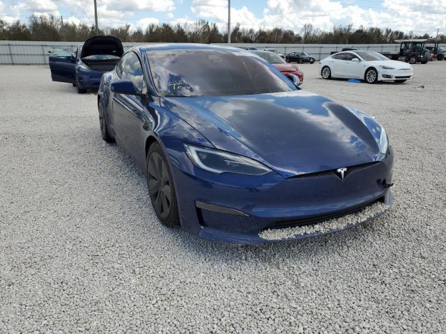 5YJSA1E53NF486327 - 2022 TESLA MODEL S Կապույտ լուսանկար 1
