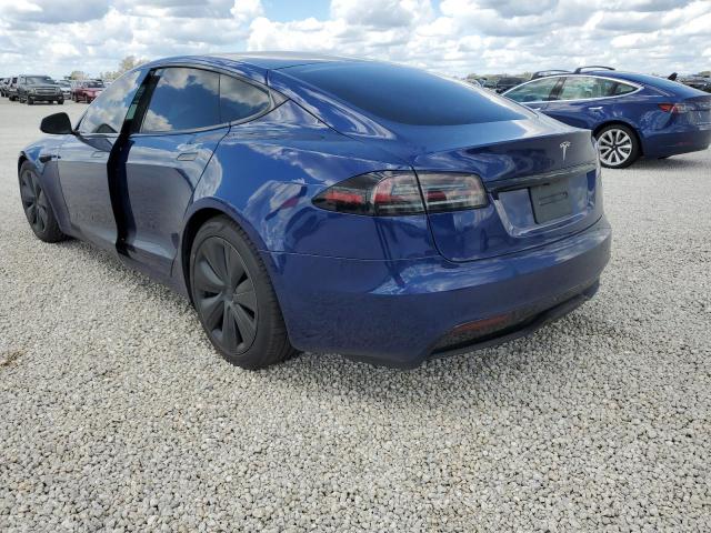 5YJSA1E53NF486327 - 2022 TESLA MODEL S Կապույտ լուսանկար 3