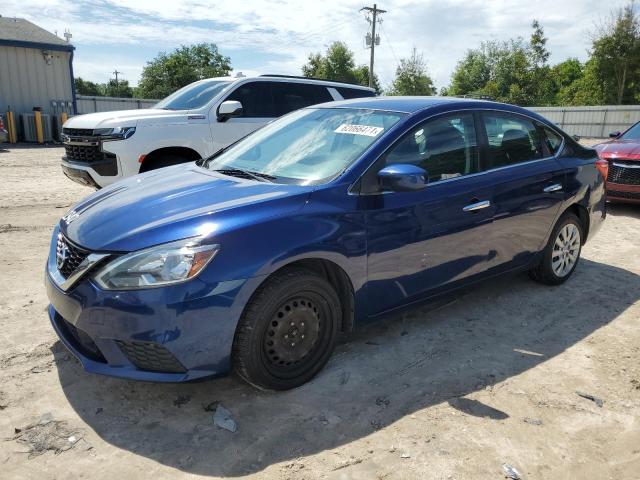 3N1AB7AP8KY244820 - 2019 NISSAN SENTRA S BLUE photo 1