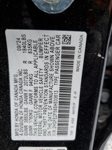 2HGFE2F58SH533613 - 2025 HONDA CIVIC SPORT Schwarz Foto 12